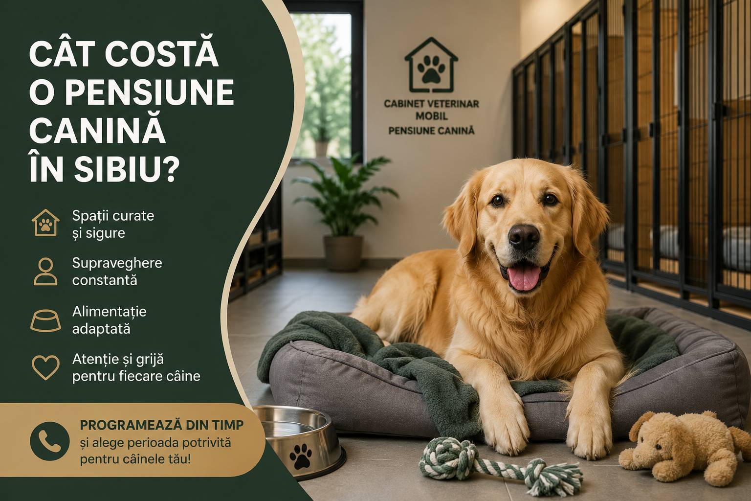 Cât costă o pensiune canină în Sibiu