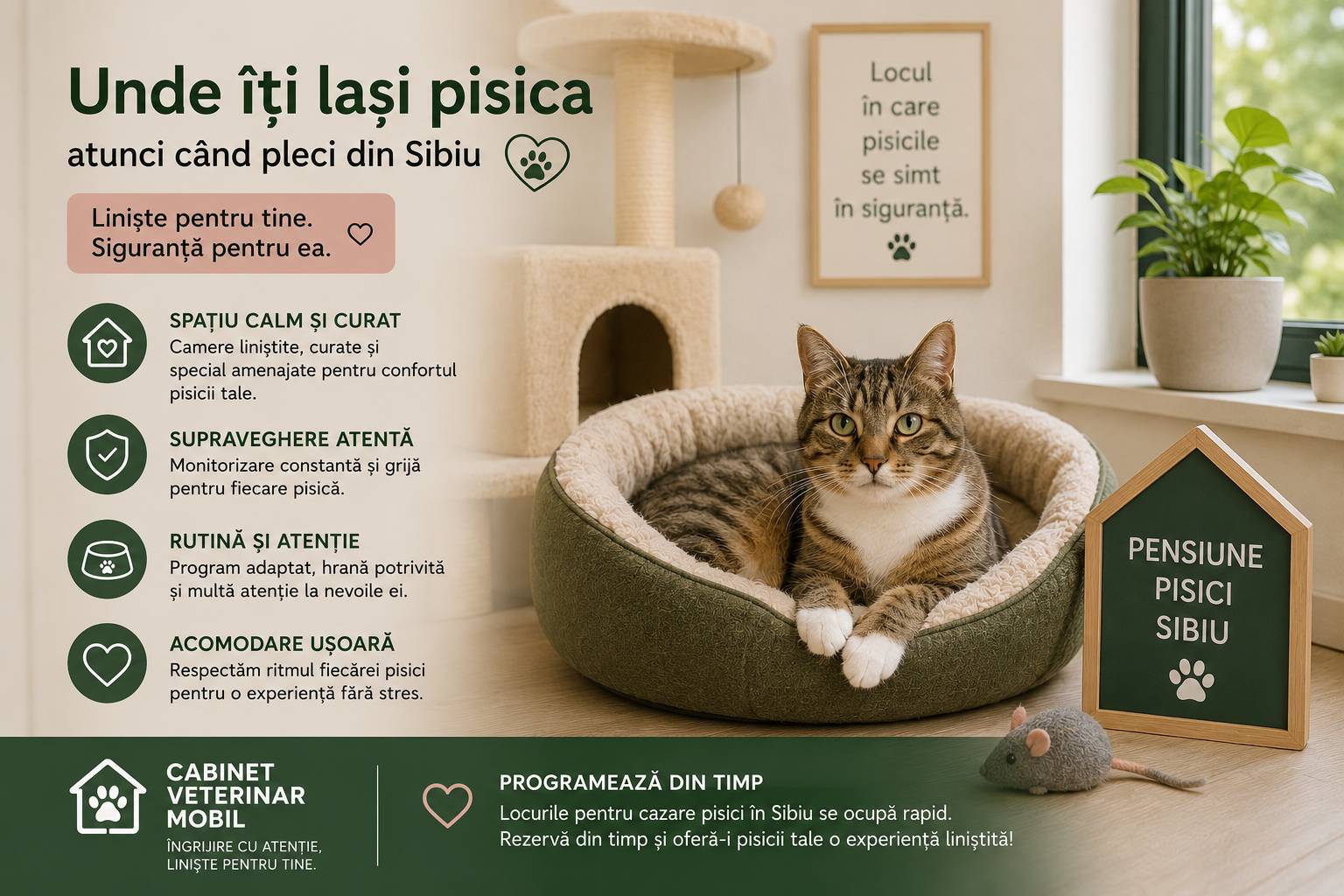 Unde îți lași pisica atunci când pleci din Sibiu